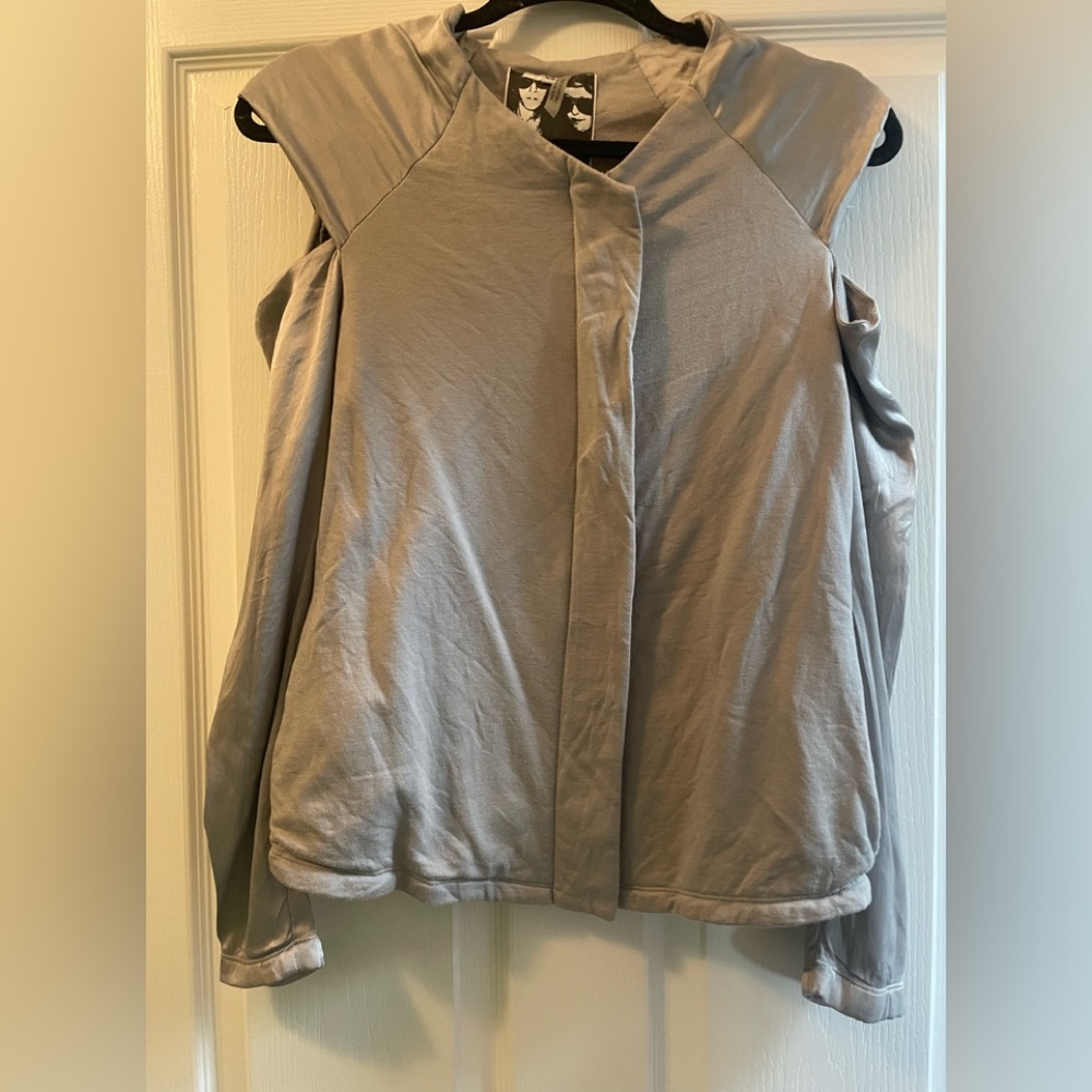 Young Fabulous & Broke gray silver jacket XS